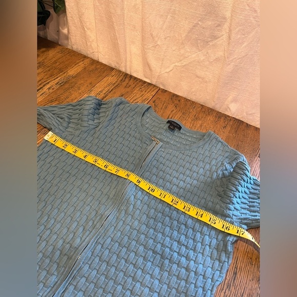 ANN TAYLOR zip up  blue cardigan size S - Picture 4 of 9